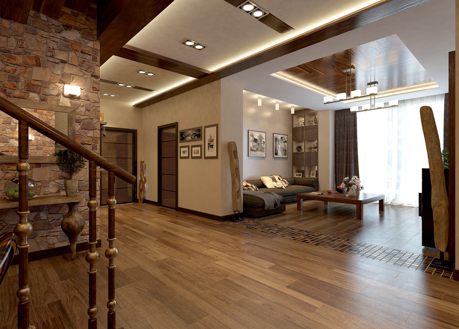 Фото 7 — Дизайн интерьера дома из кирпича